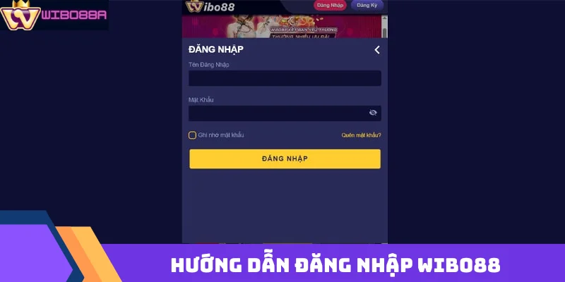 đăng nhập Wibo88 PC