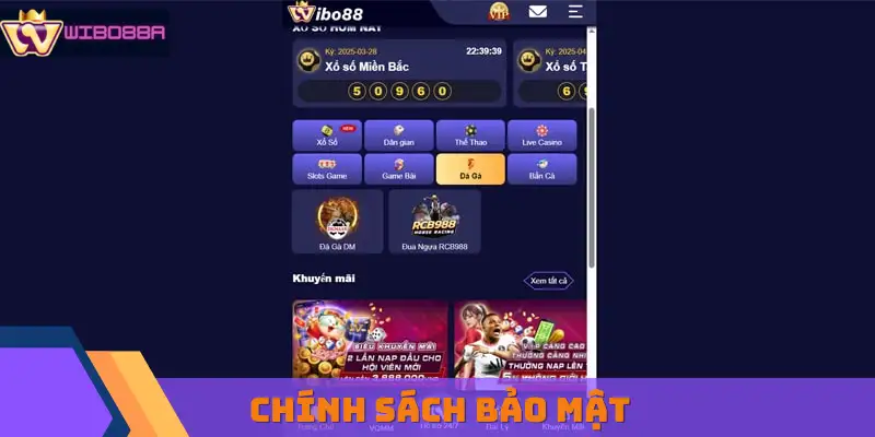 chính sách bảo mật Wibo88