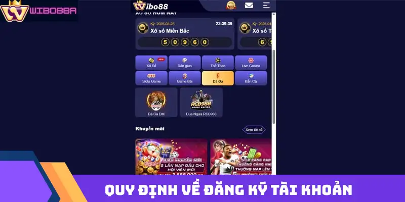 điều khoản đăng ký Wibo88