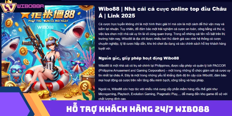 hỗ trợ khách hàng Wibo88