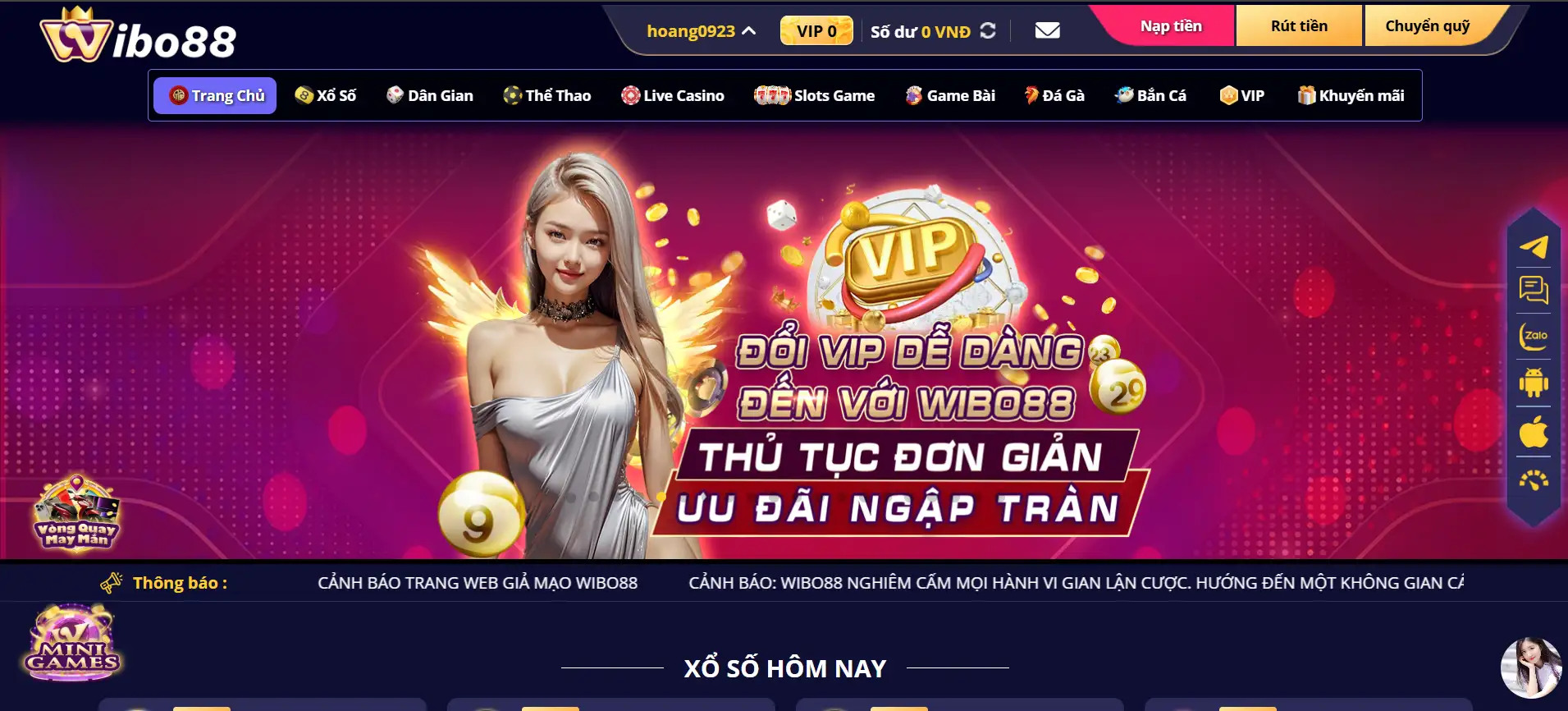 game cá cược Wibo88